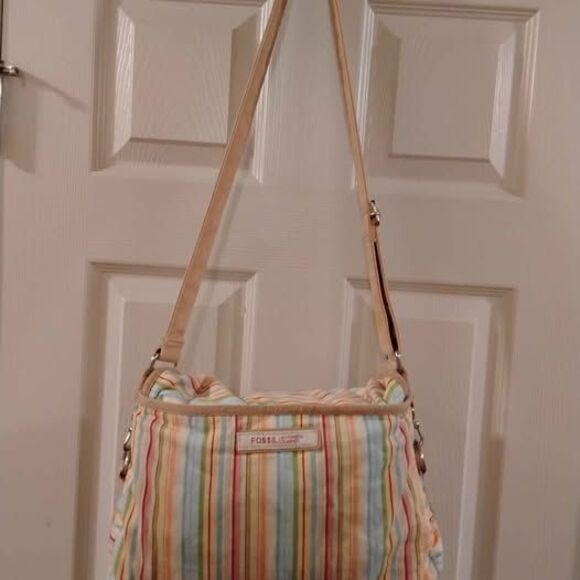 Fossil Fabric Multicolored Stripe Fabric Purse - Picture 4 of 8